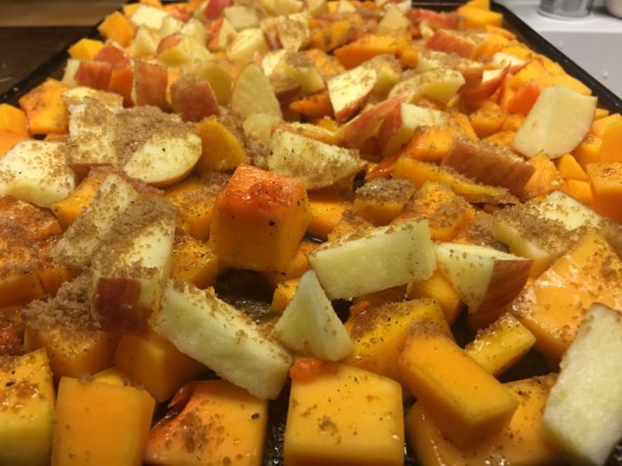 vegetables - squash and apples